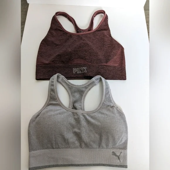 Pink and Puma Sports Bras Medium/Small - Picture 1 of 6